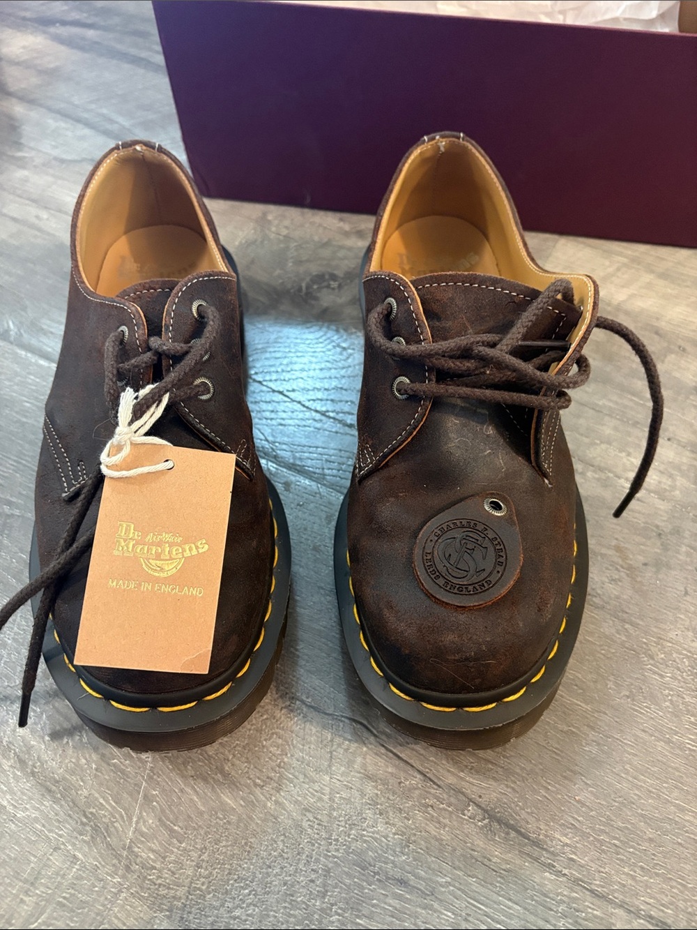 Dr. Martens Brown Suede Lace-Up Oxfords 1461